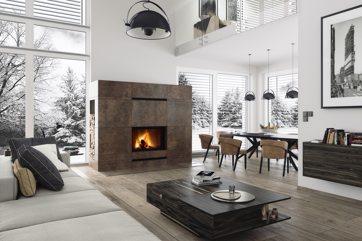 IMPRESSION 2g L 80.60.01 - krbová vložka s výsuvnými dvierkami a dvojitým presklením